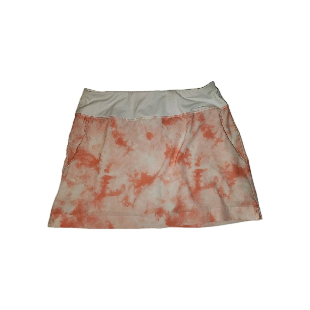 Women's Active Skort Size XL White and Orange with Pockets/ MTA SportActive Wear